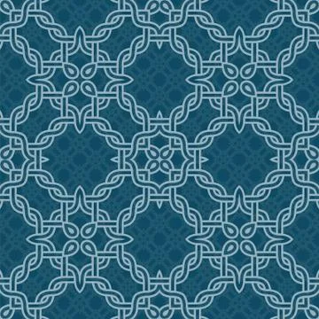 Knot tribal seamless pattern Stock Illustration