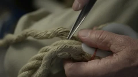 Knot tying Stock Footage 12598832