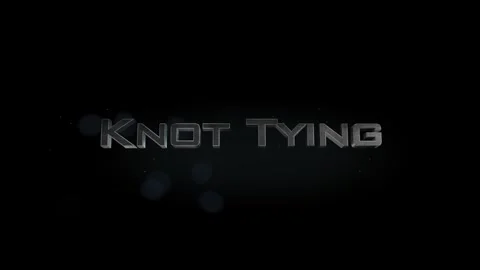Knot Tying title metal text on black alpha channel background Stock Footage 295882703