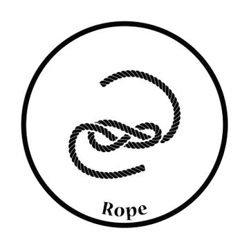 Knoted rope  icon Stock Illustration