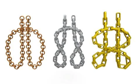 Knots of chains Stock-Illustration