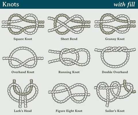 Knots, with fill Stock Illustration