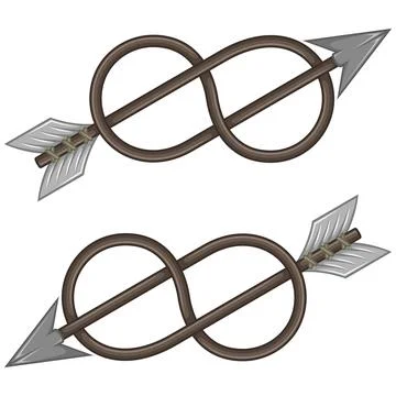 Knotted arrow vector design Stock Illustration