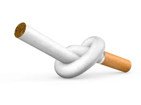 Knotted cigarette Stock Illustration
