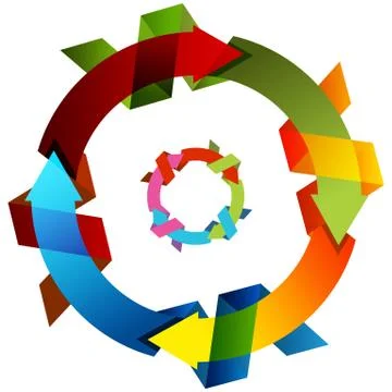 Knotted circle arrow Stock Illustration