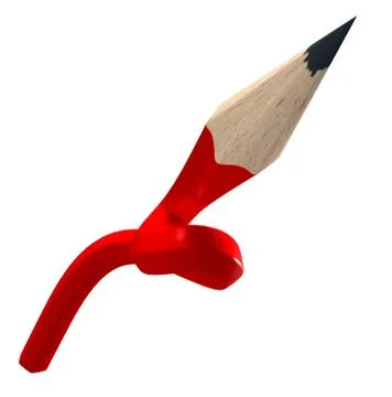 Knotted red pencil Illustrazione stock