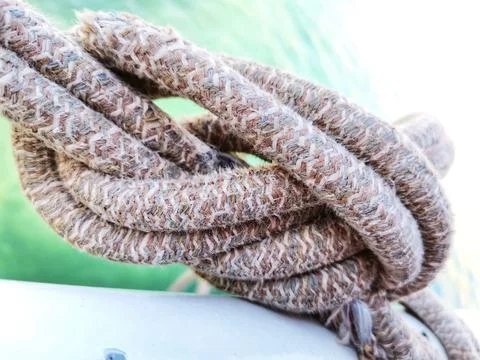 Knotted rope. Stock Photos
