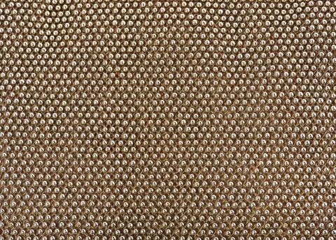 Knotted Surface With Metal Knobs Vintage Knotted Surface With Metal Knobs ... Foto stock