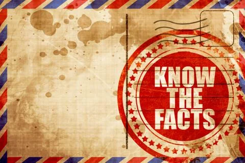 Know the facts Stock Illustration