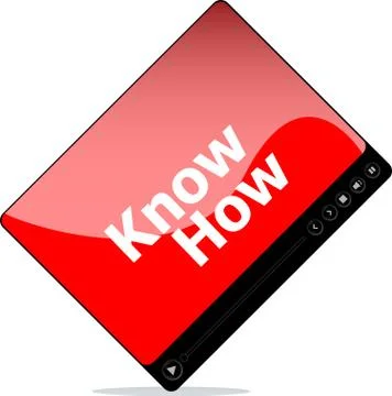 Know how on media player interface isolated on white Stock Illustration
