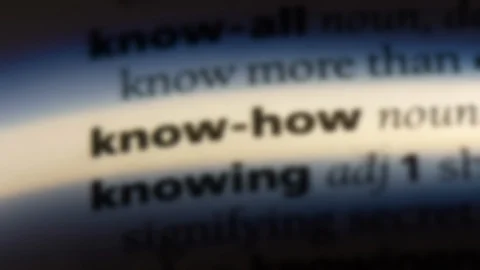 Know how word in a dictionary. Stock Footage 99561965