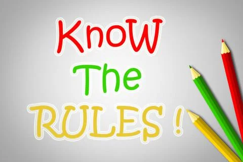 Know the rules concept Stock Illustration