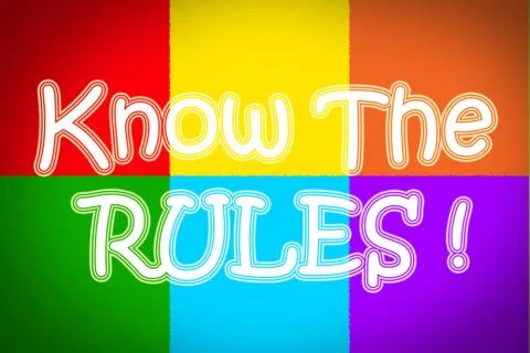 Know the rules concept Stock Illustration