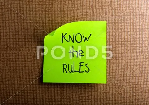 Know the rules Stock Illustration
