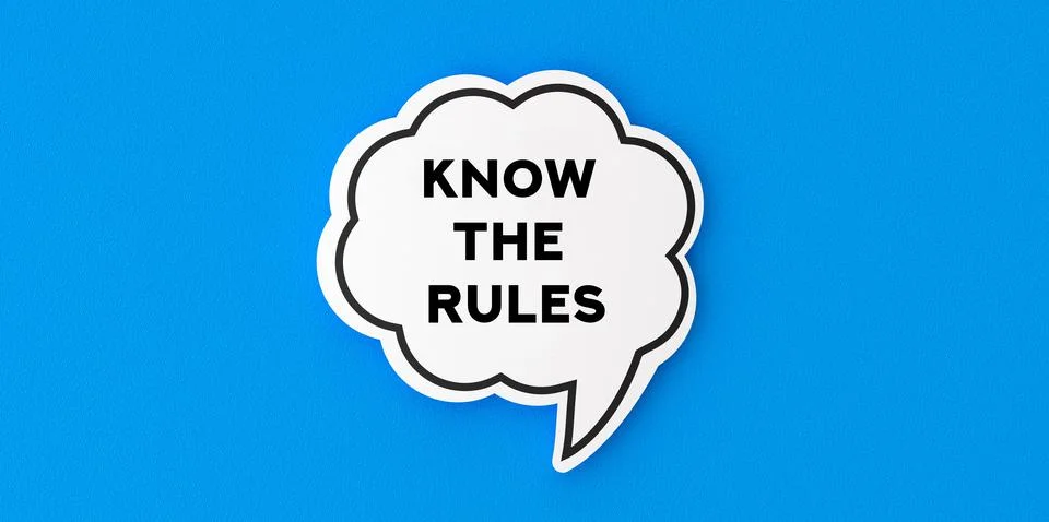 KNOW THE RULES Stock Illustration
