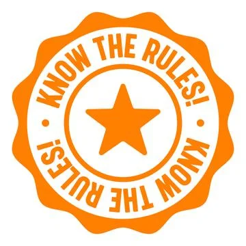 Know the rules seal badge. know the rules label sticker. Vector sign 스톡 일러스트