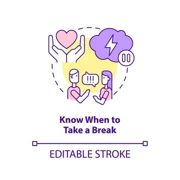 Know when to take break concept icon イラスト素材