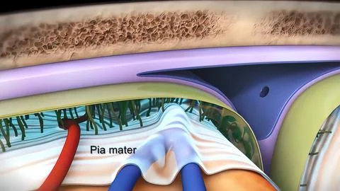 Know your brain. of Meninges Stock Illustration
