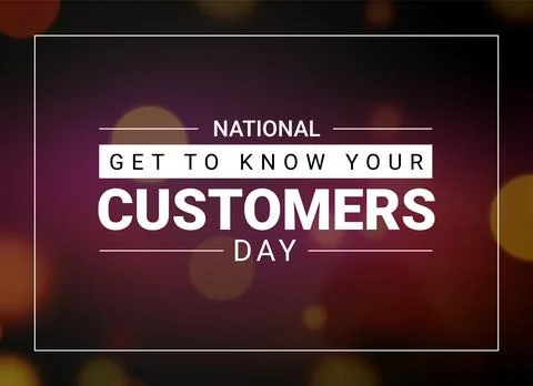 Know your customer day design business background. Know customer people banner Stock Illustration