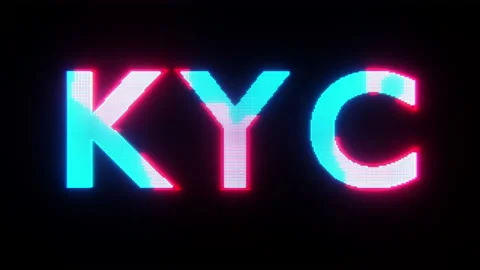 Know Your Customer (KYC) Neon HUD 3D Animation Typography Видео 163833751