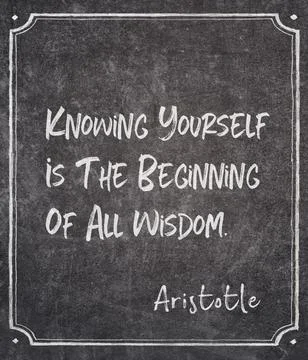Knowing yourself Aristotle Stock Illustration
