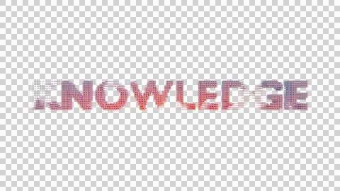 KNOWLEDGE Abstract Pixel Glow: Modern Digital Typography Stock Illustration