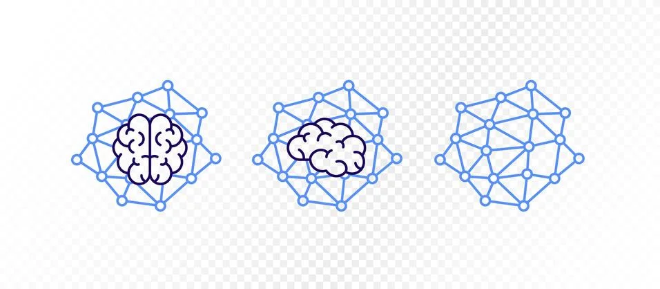 Knowledge and artificial intelligence concept. Vector flat icon illustration Illustrazione stock