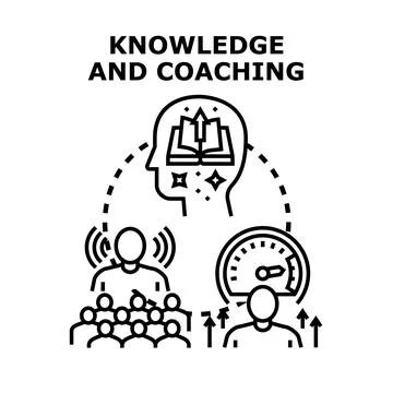 Knowledge and coaching for personal development and skill Stock Illustration