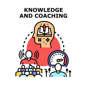 Knowledge and coaching for personal development and skill Stock Illustration