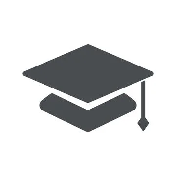 Knowledge and educational symbol. Graduation cap. Square academic cap. Vector Stock Illustration