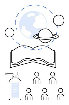 Knowledge and Global Health Learning in an Interconnected World Stock Illustration