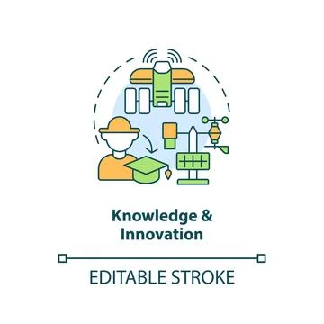 Knowledge and innovation concept icon 스톡 일러스트