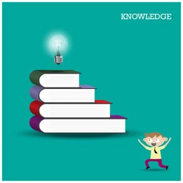 Knowledge and learning concept. Illustrazione stock
