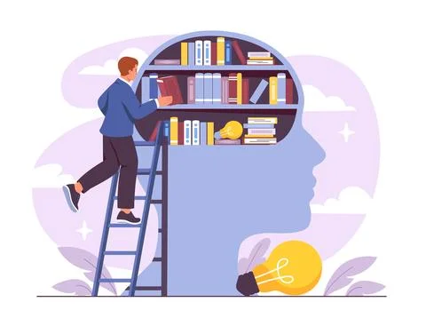 Knowledge and learning concept. Vector illustration Illustrazione stock