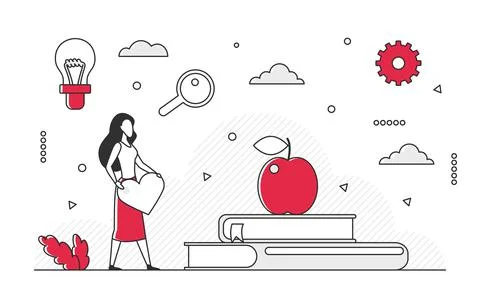 Knowledge and skills development process Stock Illustration