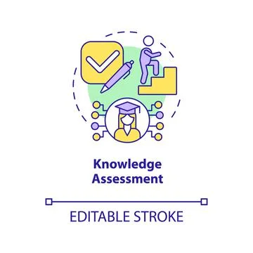Knowledge assessment concept icon 스톡 일러스트