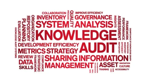 Knowledge Audit animated word cloud,animation kinetic typography seamless loop. Stock Footage 316935916