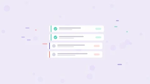 Knowledge Base animation, violet flat design motion graphic Stock Footage 342456273