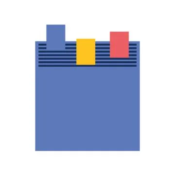 Knowledge base. Directory with bookmarks. Thick book Stock Illustration