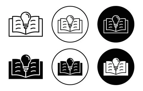 Knowledge Base icon Outline flat Icon Stock Illustration