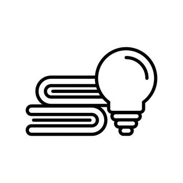 Knowledge Base icon outline set collection or pack Stock Illustration