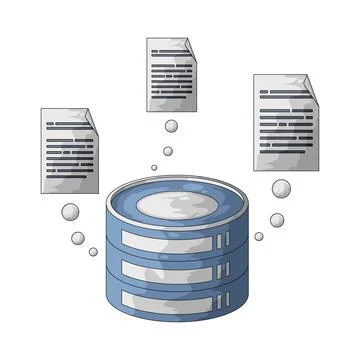 Knowledge base illustration Illustrazione stock