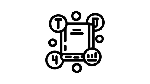 Knowledge base online learning platform line icon animation Stock Footage 326749003