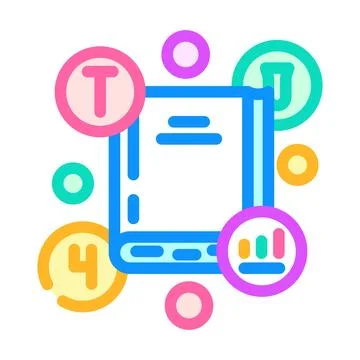 Knowledge base online learning platform color icon vector illustration Stock Illustration