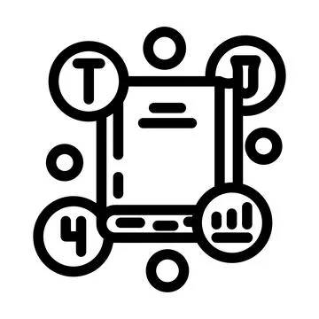 Knowledge base online learning platform line icon vector illustration Stock Illustration