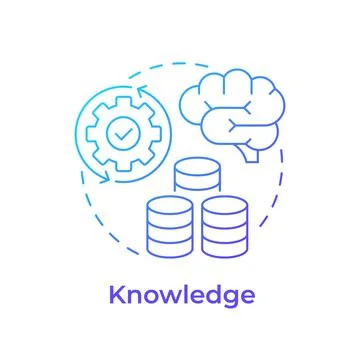 Knowledge blue gradient concept icon Stock Illustration