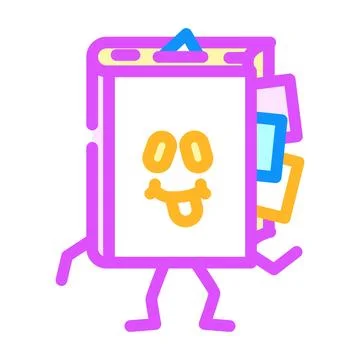 Knowledge book character color icon vector illustration Stock Illustration