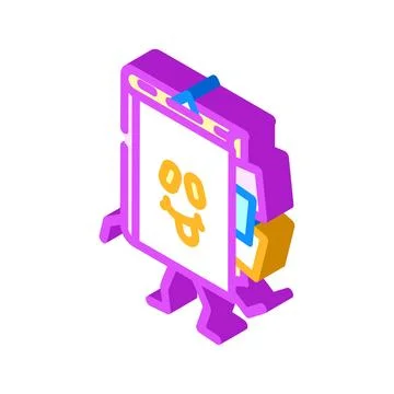 Knowledge book character isometric icon vector illustration Stock Illustration