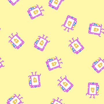 Knowledge book character vector seamless pattern イラスト素材