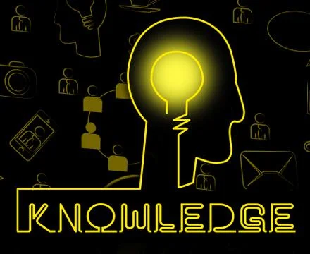 Knowledge Brain Show Know How And Wisdom Stock Illustration